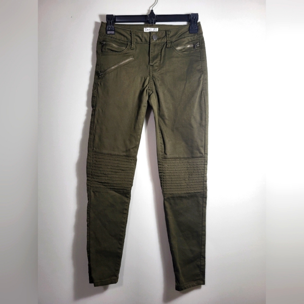 Dex army green skinny jeans   women's 26  #2281